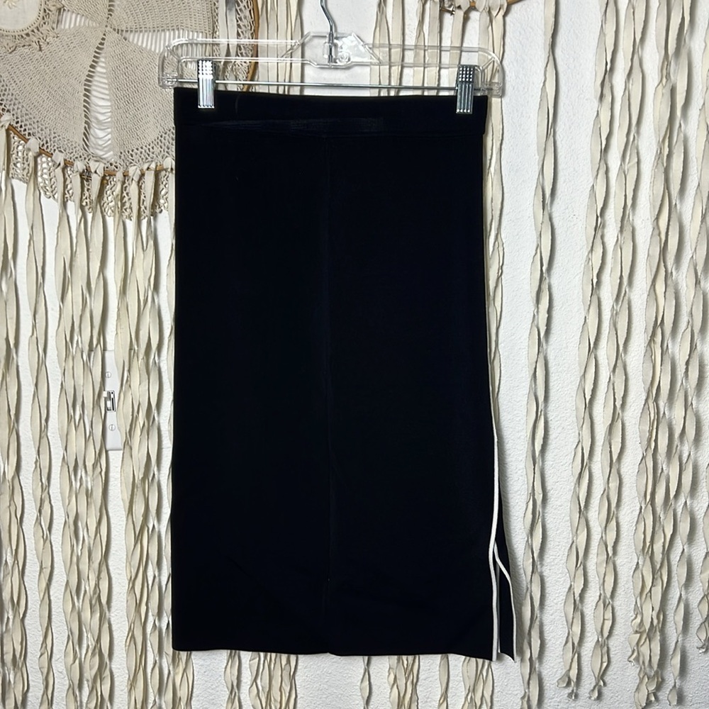 Rag & Bone Lucine Pencil Skirt in Black with White Detailing Size XS